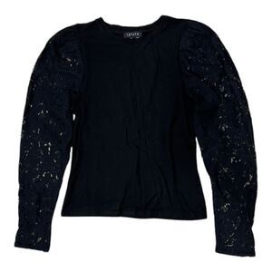 1. State Rich Black Lace Sleeve Jumper S